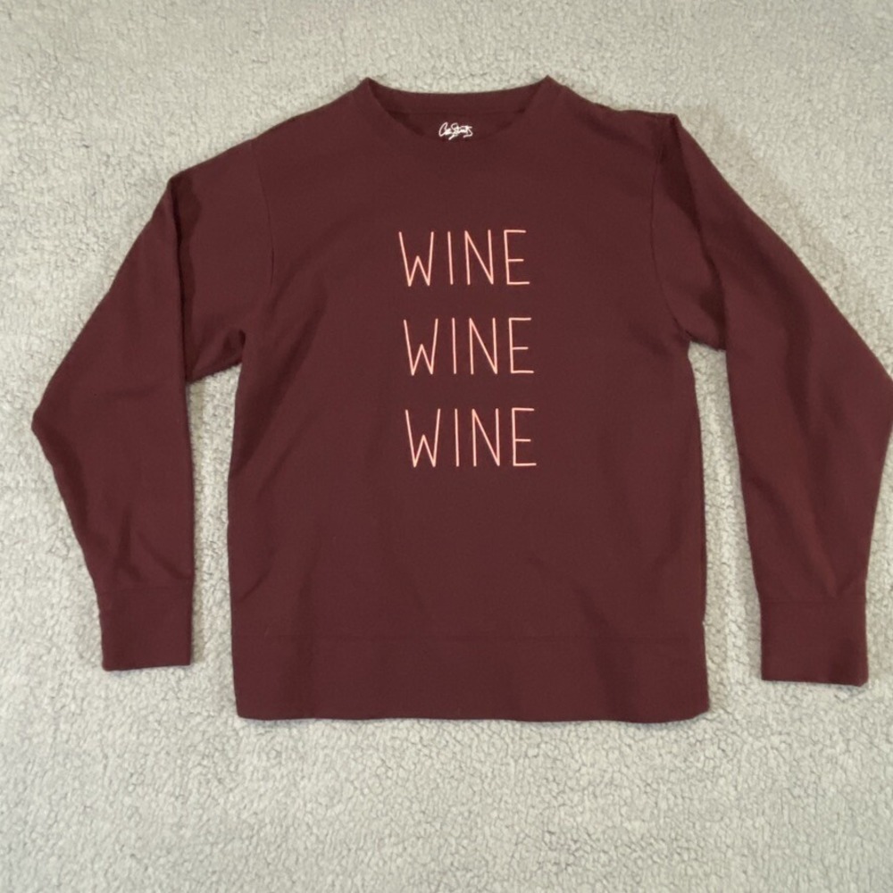 City Streets‎ Women Shirt Size S Small WINE WINE WINE Burgundy Long Sleeve